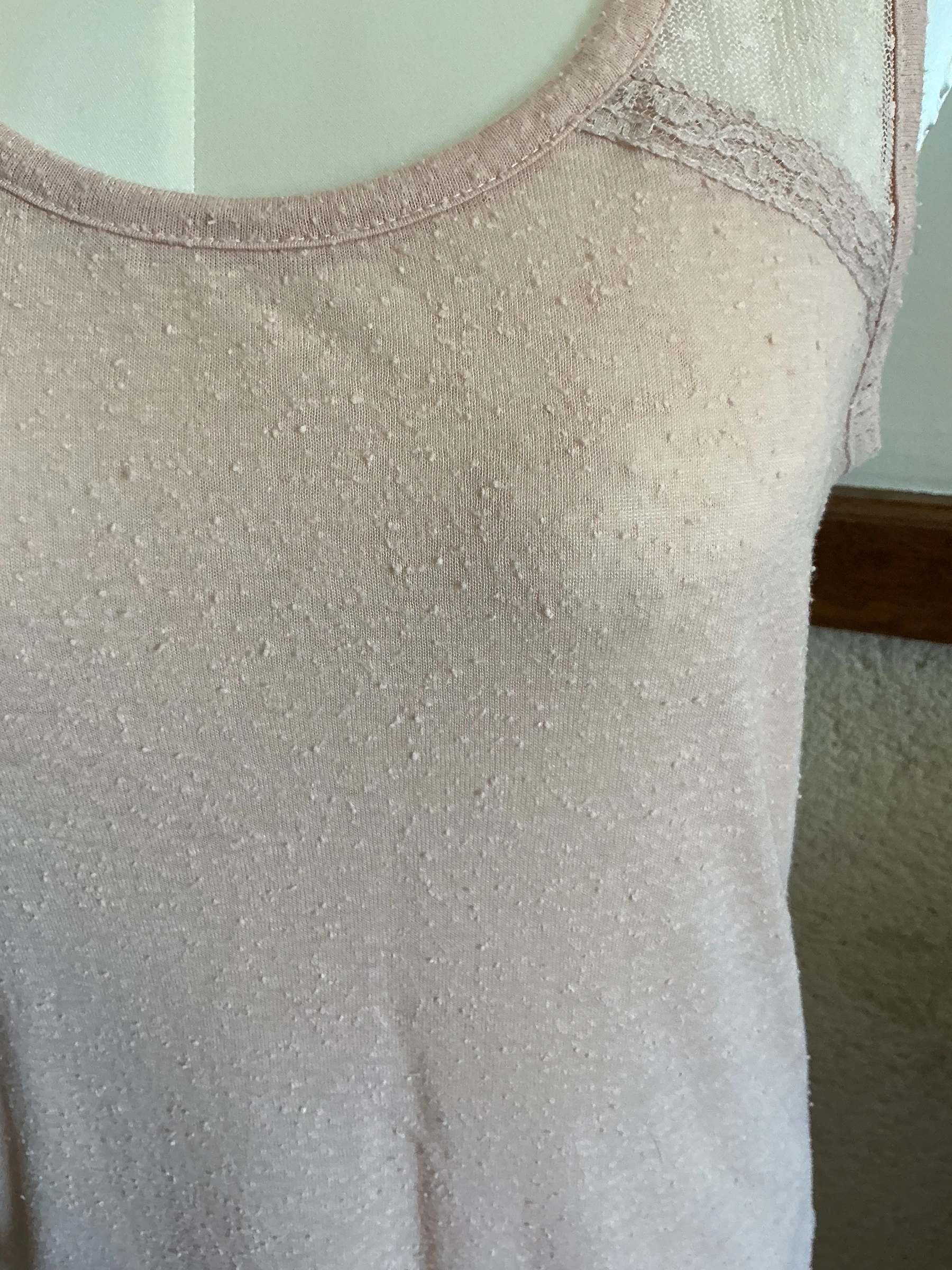 Sleeveless Pale Pink Tank Top Size 40 – photo 4